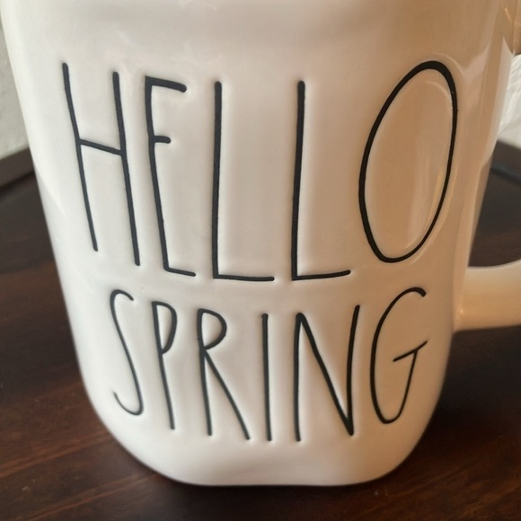 Rae Dunn: White with Pastel Green inside- Hello Spring- Coffee/Tea Mug - Picture 2 of 16